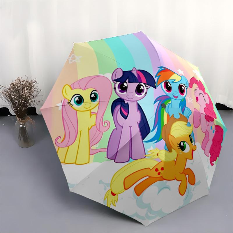 1pc My Little Pony Automatic Opening/closing Umbrella, Foldable Sunshade, Perfect Gift for Friends, Durable Handle yy250812102