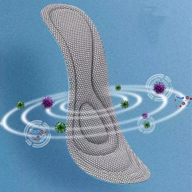 2 Pairs Memory Foam Orthopedic Insoles for Shoes Antibacterial Deodorization Sweat Absorption Insert Sport Shoes Running Pads