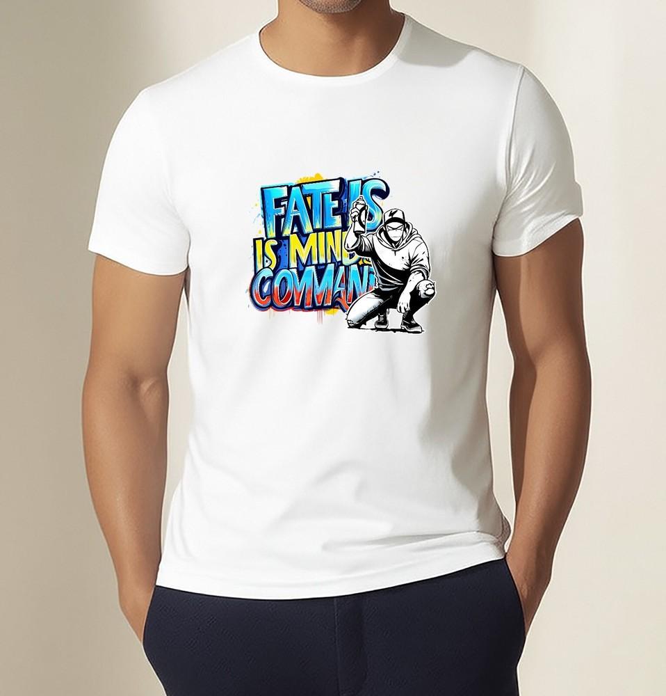 Fate Is Mine to Command Graffiti Artist T-Shirt Urban Streetwear Graphic Tee Unisex T-Shirt S