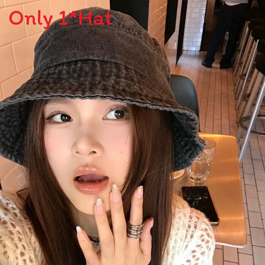 Denim Fisherman Hat For Women Men With Wide Brim Sun Protection Breathable Casual Style