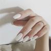 24Pcs French Lemon Yellow Full Cover Coffin False Nails With Glue Seamless Removable Press On Nail Tips For Women