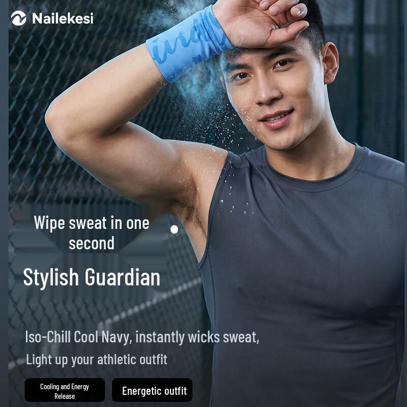 NAILEKESI N Sports Cooling Quick-Dry Wristbands королевский синий