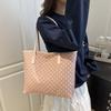 2025 Summer Women's French Tote: Large Capacity Solid Color Shoulder Handbag with Letter Design