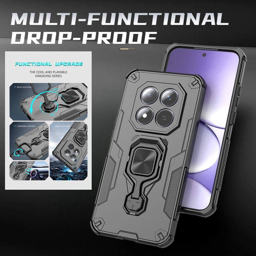 For Xiaomi Redmi Note 15 Pro+ 5G Case Shockproof Armor Magnetic Holder Ring Case For Redmy Note 15 Pro Plus Lens Protect Cover