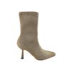 High-heeled short boots women's autumn new thin-heeled medium tube small square head thin temperament suede elastic boots