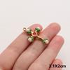 3pc Girl Pendant Hot Pink Oil Dripping Stainless Steel Plant Tree Flower Charm Pendants For Jewelry Making Supplies DIY Keychain