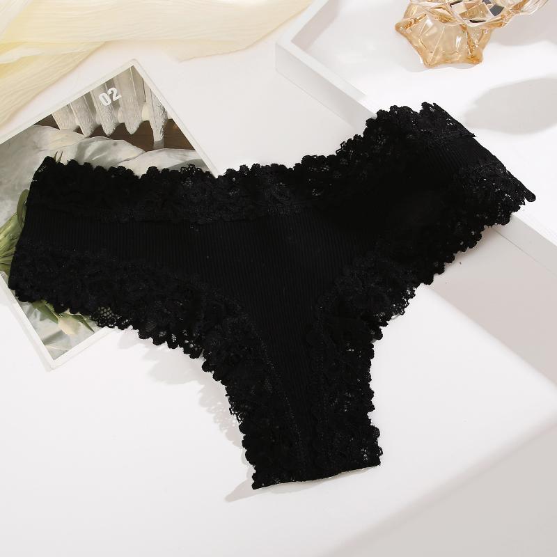 Cotton Women's Panties Sexy Lace Seamless Brazilian Underwear Low Waist Female Solid Color Bikini Breathable Intimates Lingerie