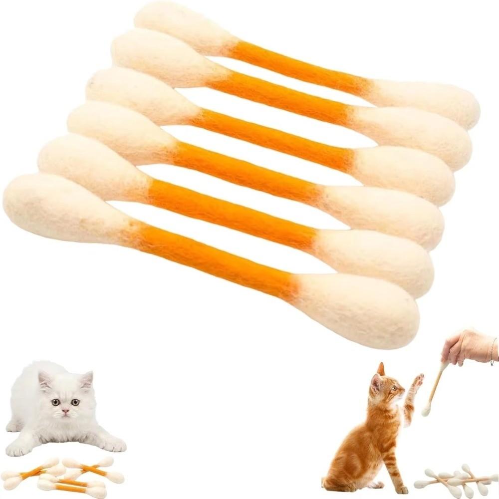 6PCS Felt Giant Swabs Cat Toy Soft Interactive Kick Stick Creative Kitten Toy Cat Lovers