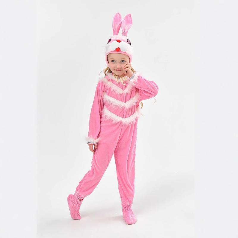 Parent-child adult new products, men and children's June 1 performance clothes, fluffy rabbit animal costumes