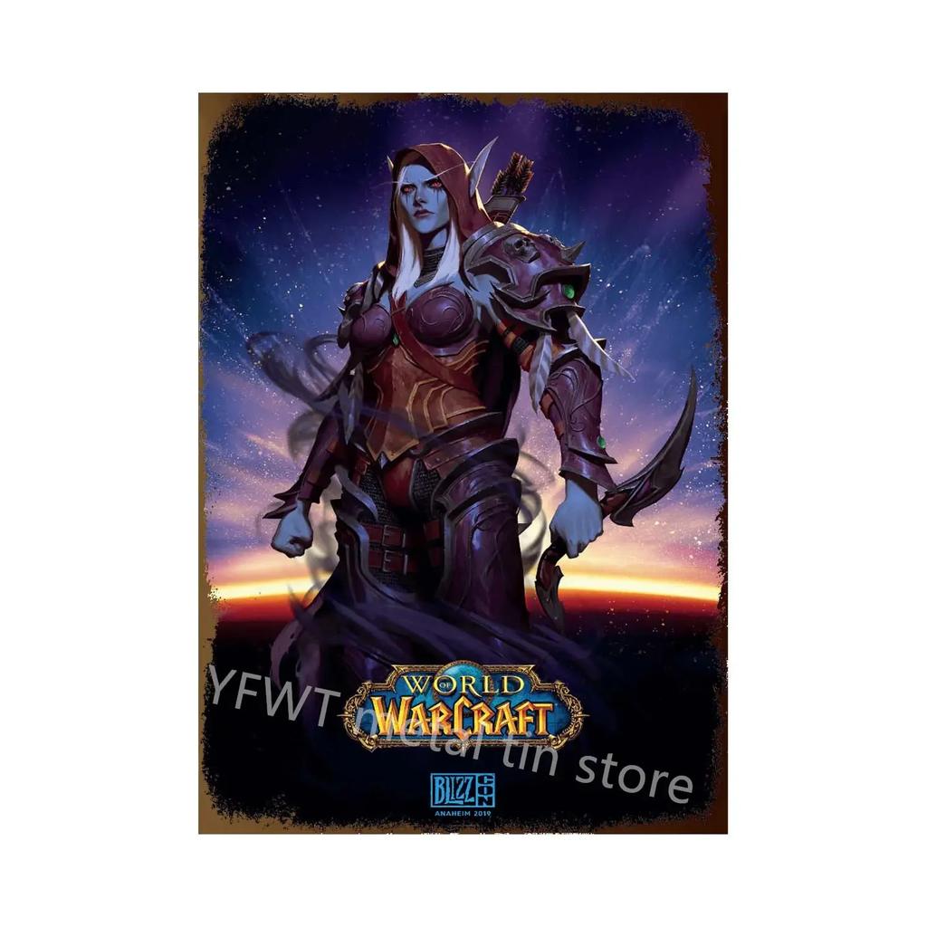 Modern World of Warcraft Game Metal Tin Sign Poster Wall Art Bedroom Studio Home Wall Decoration Cuadros