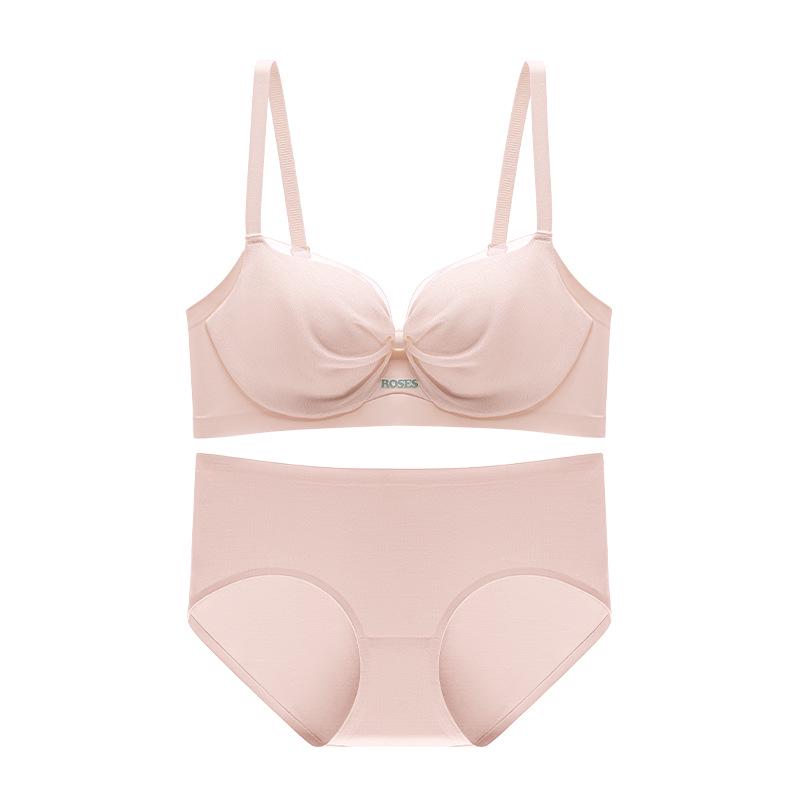 Women's Push-Up Bra: Wire-Free, Side Support, Thickened for Small Chest, Enhances Size, Prevents Sagging
