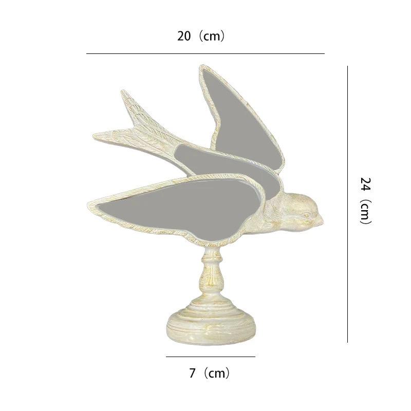 Vintage Forest Decorative Mirrors Dragonfly Swallow Wall Hanging Wall Decoration Light Luxury Home Decoration European Style New