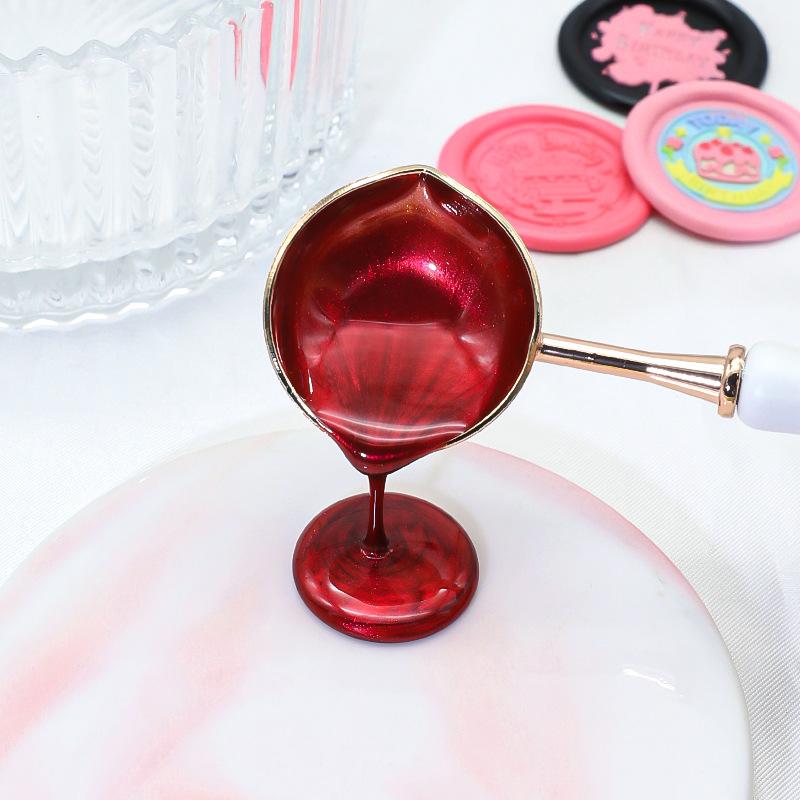 Two Diversion Port Wax Seal Spoon Sealing Spoon With Wooden Handel Wax Sealing Stamp Melting Spoon Wax Seal Warmer Wax Seal
