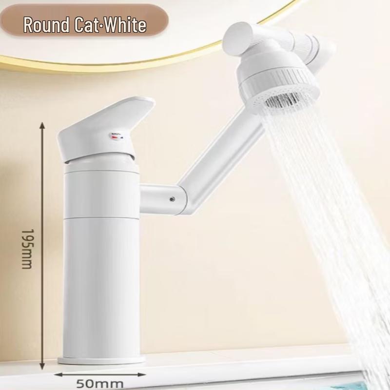 TLXT Dual-Use White Bathroom Hot Water Faucet