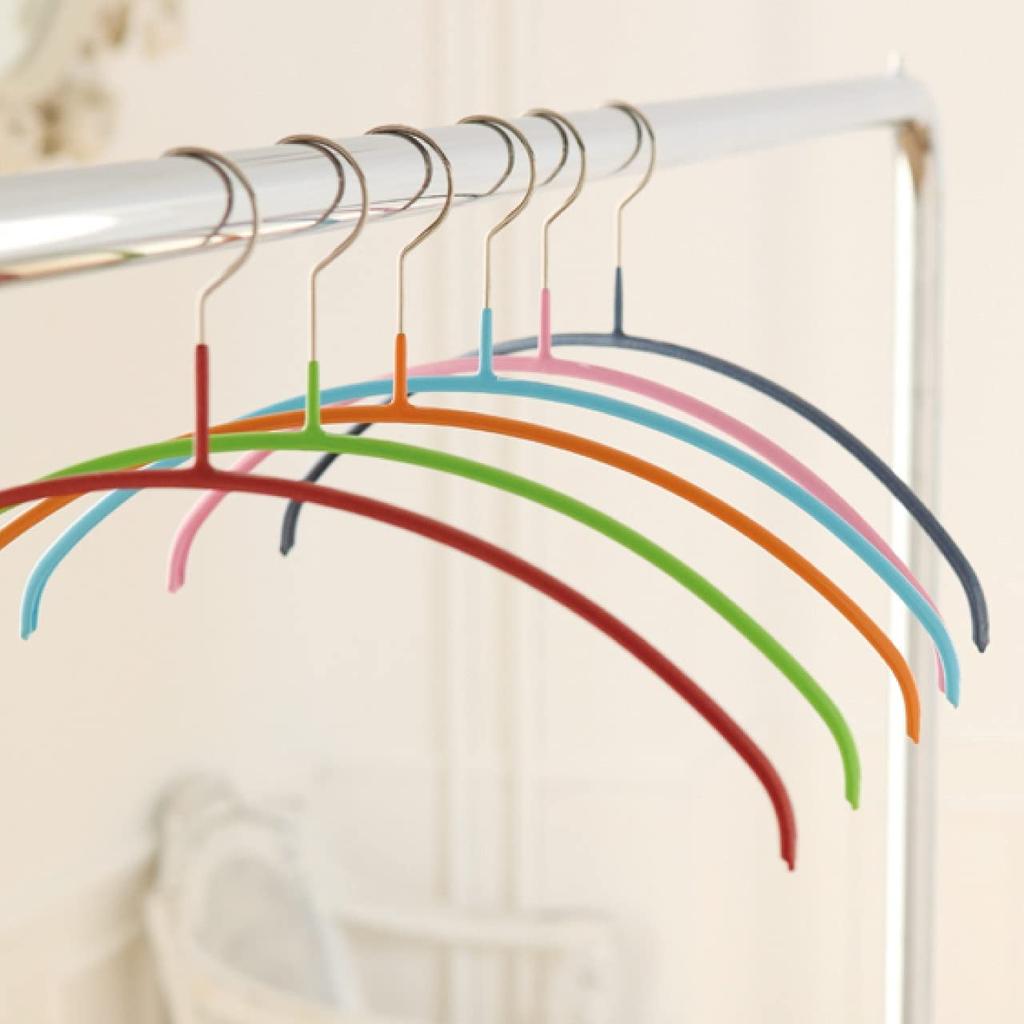 MAWA Economic 36 Hangers of Round Ideal for and Rotating X X [Set 10, Red] Slim, Thin, Space-Saving, Non-Slip Coating, Hangers, Knits, Shirts,