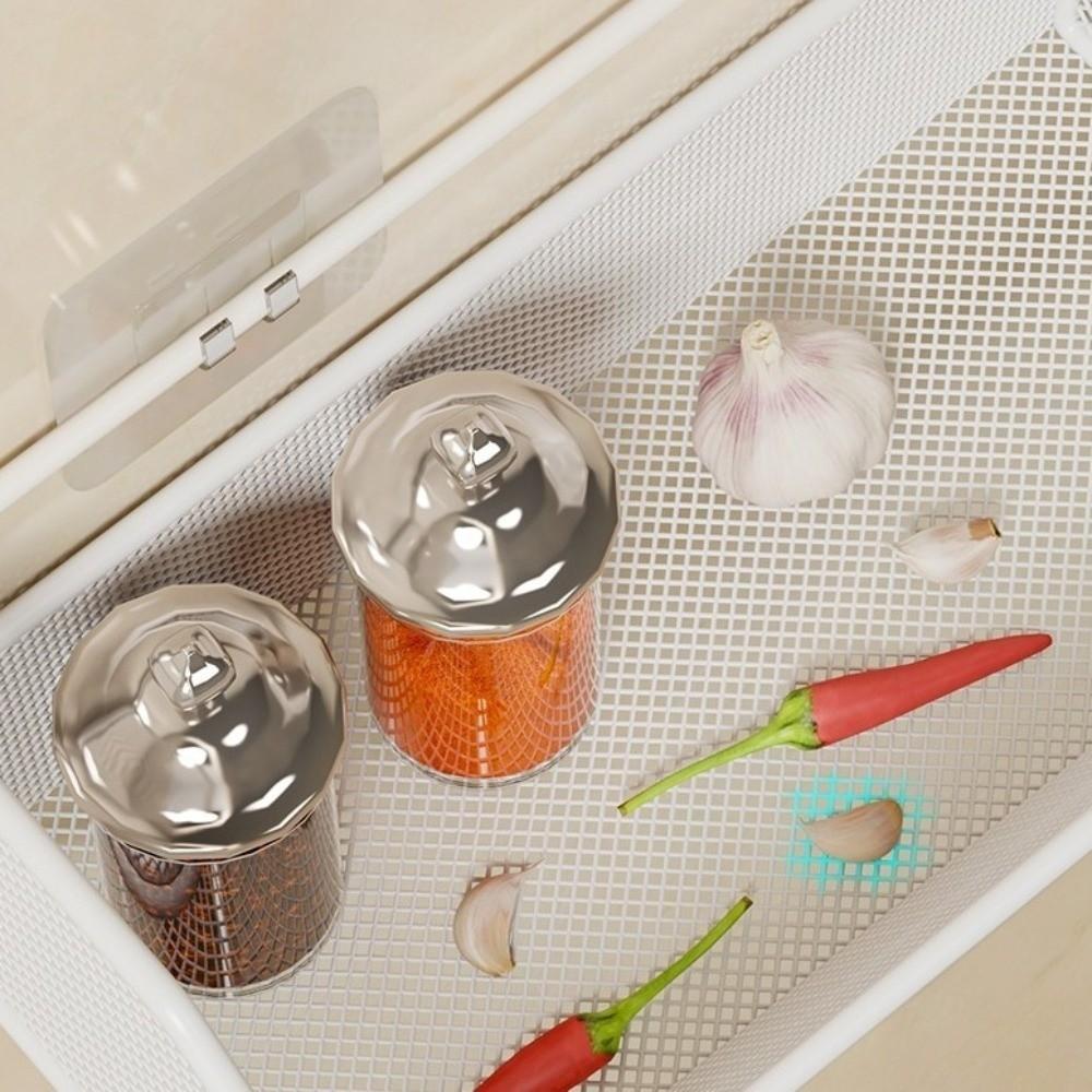 Wall Mounted Vegetable Drainage Basket Carbon Steel Spice Storage Shelf  Kitchen Use
