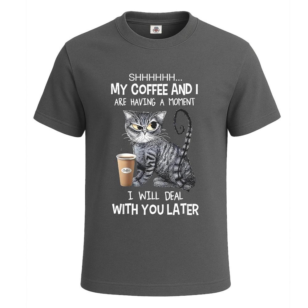 My coffee and i are enjoying a moment tshirt for mens novelty gift tee top