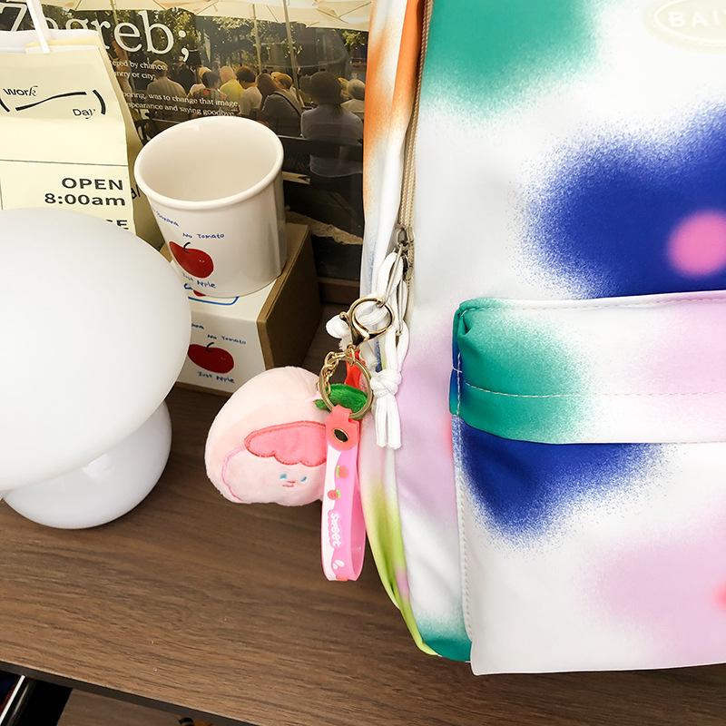 

Милый школьный рюкзак с цветами, рюкзак для старшеклассников, большой вместимости, с эффектом тай-дай, для поездок на работу, нишевый дизайн, рюкзак для студентов колледжа