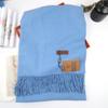 High-quality Solid Color Cashmere Scarf In Chinese Red with Tassels, Faux Wool Shawl for Men and Women, Suitable for Parties and Events As a Gift