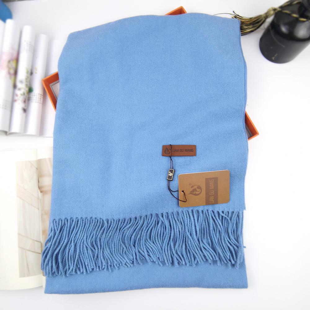 High-quality Solid Color Cashmere Scarf In Chinese Red with Tassels, Faux Wool Shawl for Men and Women, Suitable for Parties and Events As a Gift