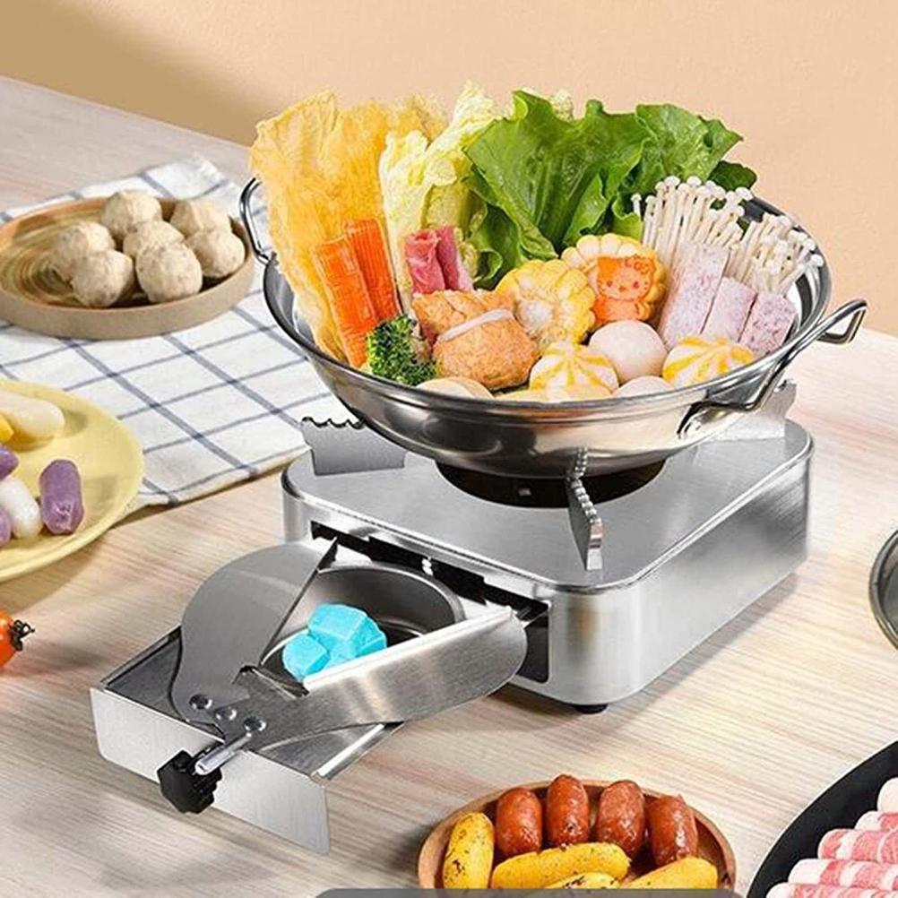 Réchaud de Camping Portable Mini Réchaud de Camping Pique-nique Réchaud à Esprit pour Camping Grill Barbecue Pique-niques