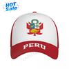 Peru Flag 3D Soccer Hats Sun Baseball Cap Breathable Adjustable Men Women Outdoor Fishing Hat