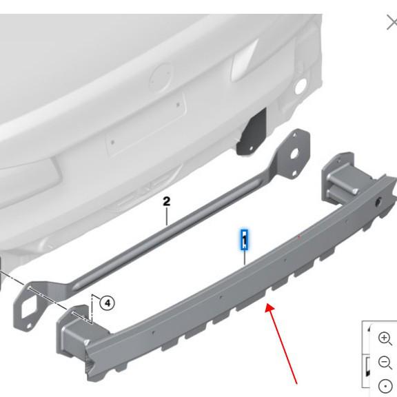 BMW 5er G30/G31/G38 Hinterstoßstange Skelett (51127386504)