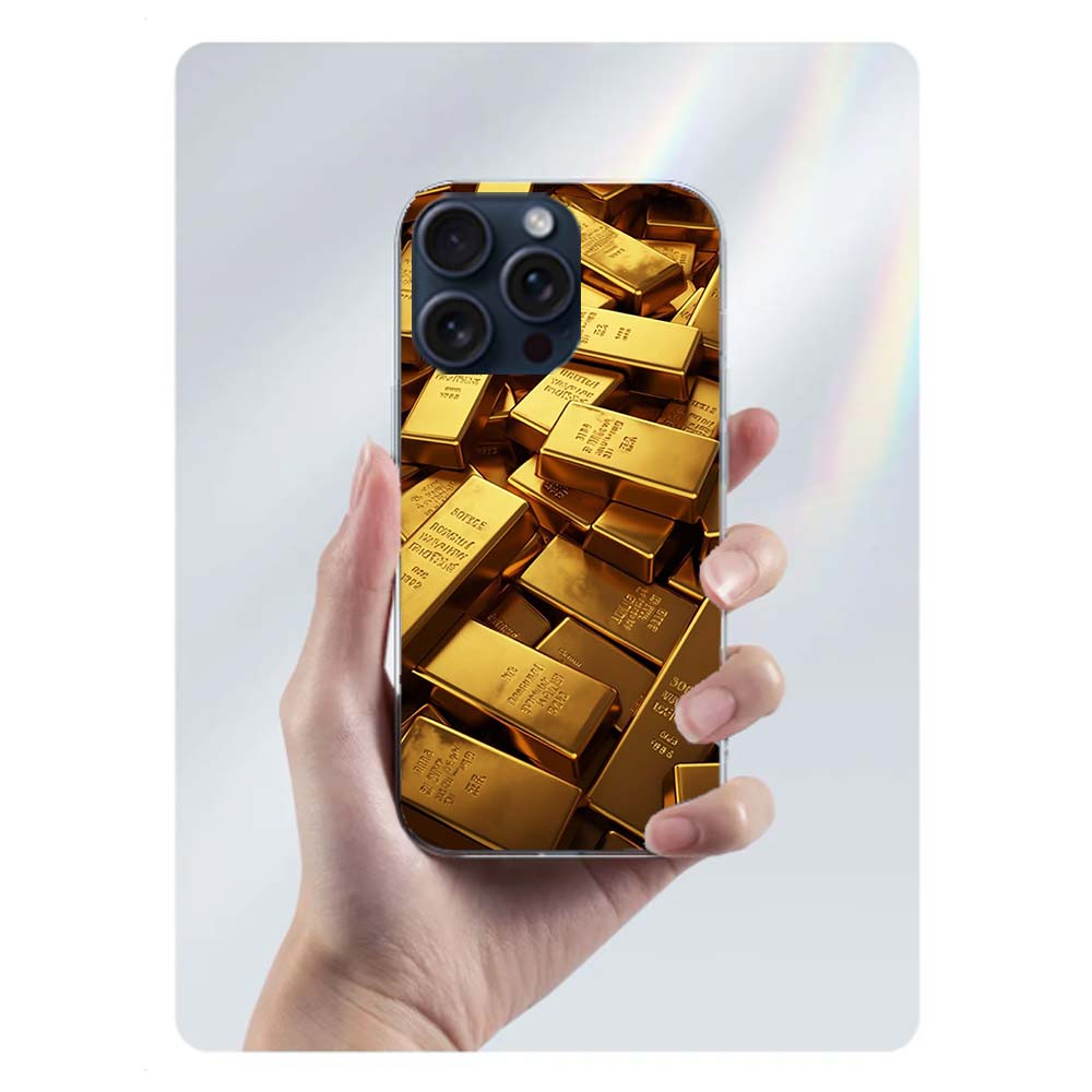 Gold Bar Wealth and Finance Clear Phone Case For Iphone 17 Air 16 Pro Max 15 Pro 14 Plus 17E 16E 11 13 12 Mini Cover Cases Funda