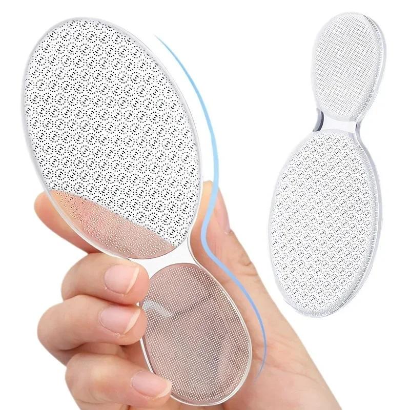 

Nano Glass Exfoliate Foot Hard Dead Skin Pedicure Remover Scrubber Peeling Artifact Peeling Nano Foot Plate File Pedicure Tools прозорий