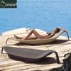 Leaf Outdoor Rattan Lounger: Waterproof Wicker Chair for Balcony, Pool, and Beach Relaxation