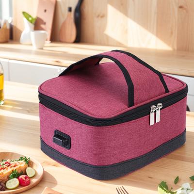 Constant Temperature Heating Bag Portable Electric Lunch Box for Car Office Travel USB Insulated Food Warmer Heating Food Container for Camping