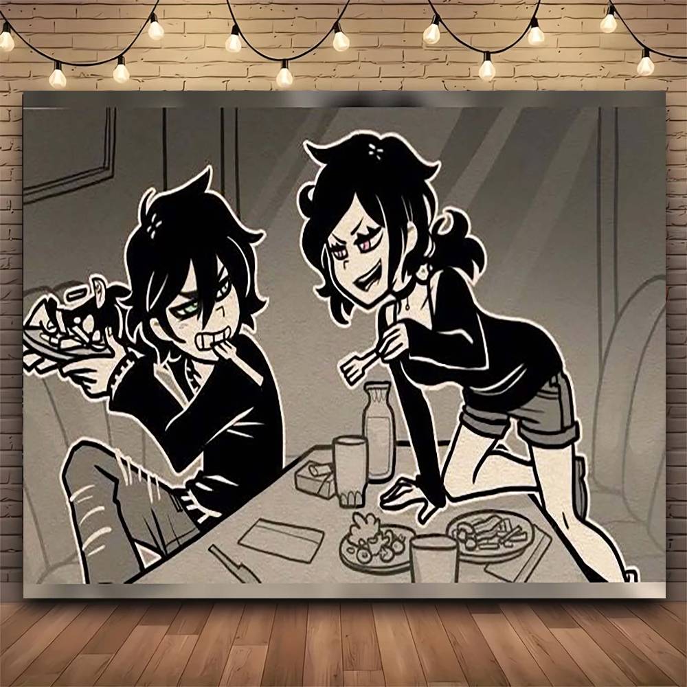 Game The Coffin Of Andy And Leyley Cartoon Tapestry Print Large Tapestry Wall Hanging Wall Tapestry Decor Living Room Bedroom