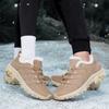 TUINANLE Women Cotton Shoes Winter Casual Plush Warm Snow Boots Female Outdoor Non-Slip Lace Up Walking Sneakers Men