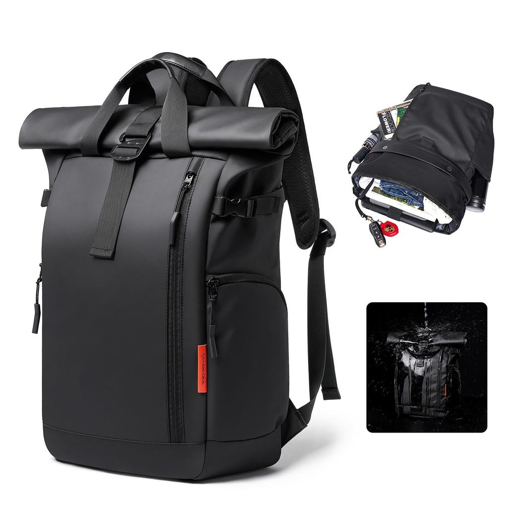 Men's High-end Fashion Computer Bag Student School Bag Large Capacity Waterproof Oxford Cloth Men's Backpack