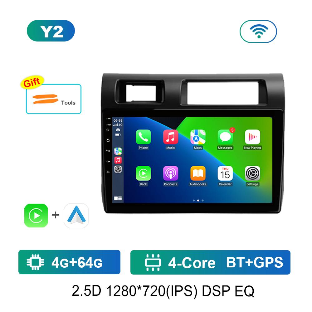 Video Multimedia Player for Toyota Land Cruiser LC 70 Series 2007 - 2020 Android Car WiFi+4G GPS IPS Screen Head Unit DSP Stereo