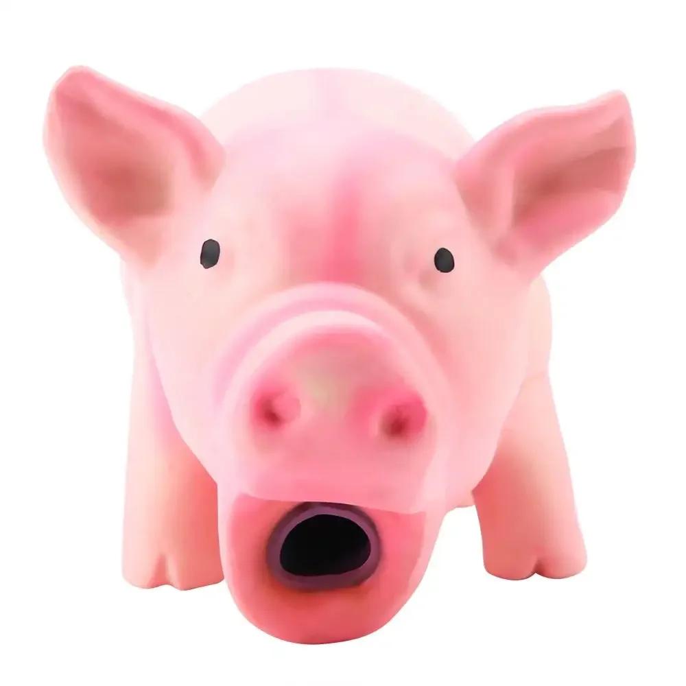 Pet Dog Cat Chewing Toys Cleaning Teeth Pig Squeak Cute Rubber Pet Dog Puppy Playing Pig Toy Squeaker Squeaky With Sound New