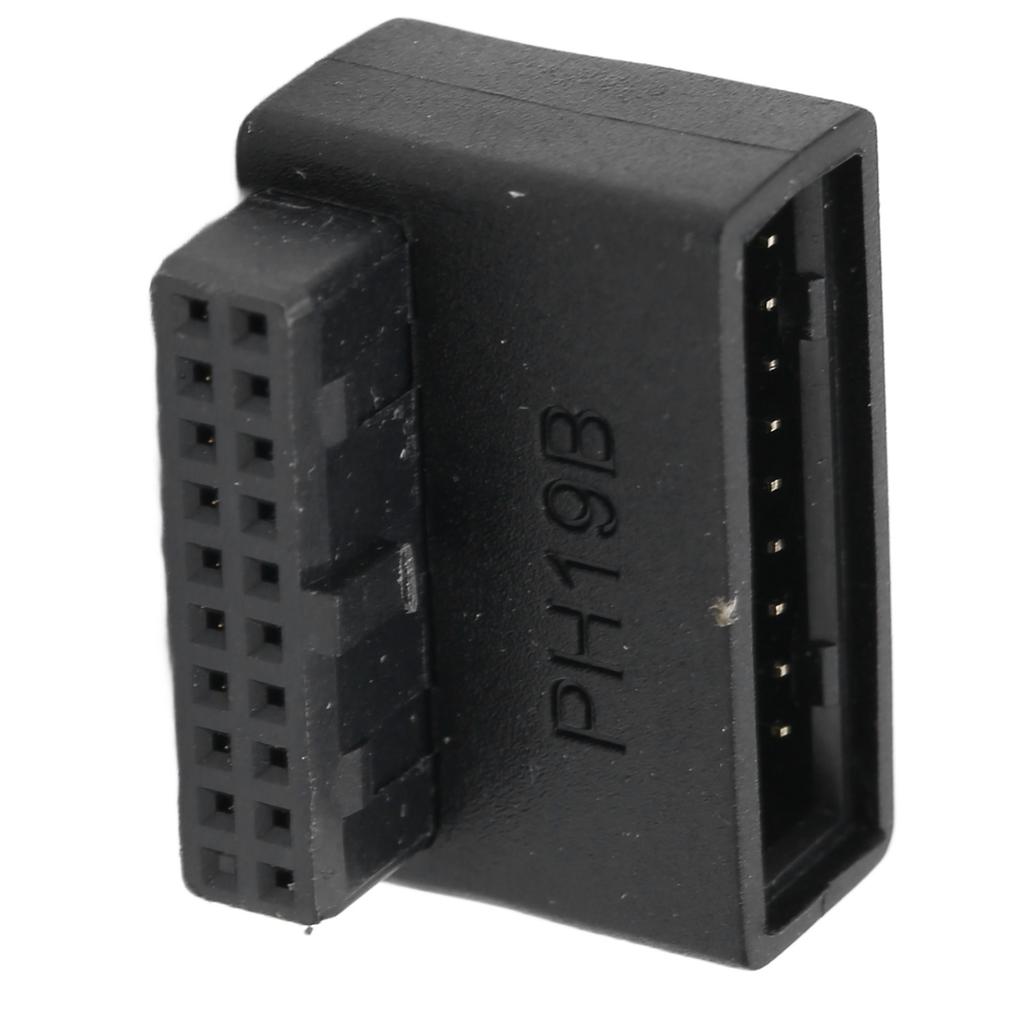 USB Front Panel Adapter Front Panel Socket 90 degrees Elbow USB3.0 19Pin to 20Pin Header Adapter for PC
