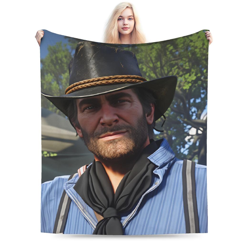 Arthur Morgan RDR Warm Soft Blankets  Boy Girl Plush Throw Blanket Couch Chair Flannel Bedspread Sofa Bed Cover