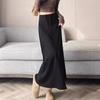 Elegant High-Waisted Korean Mid-Length Skirt - Autumn/Winter Hip-Hugging Straight Style for Women