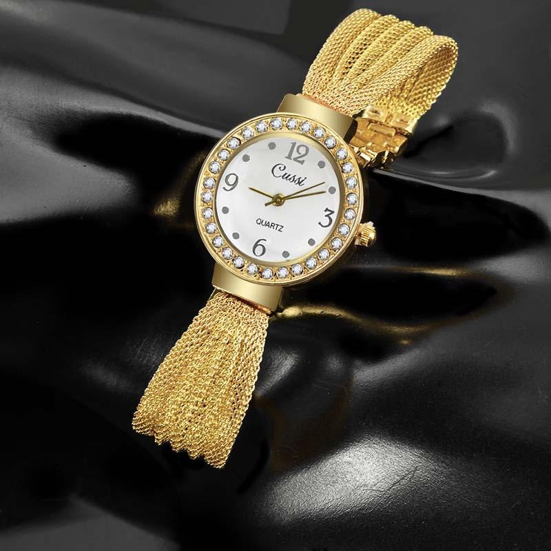 Luxury Fashion Women's Quartz Watch Version Creative Girls' Watch Fashion Mesh Strap Ladies Bracelet Watch