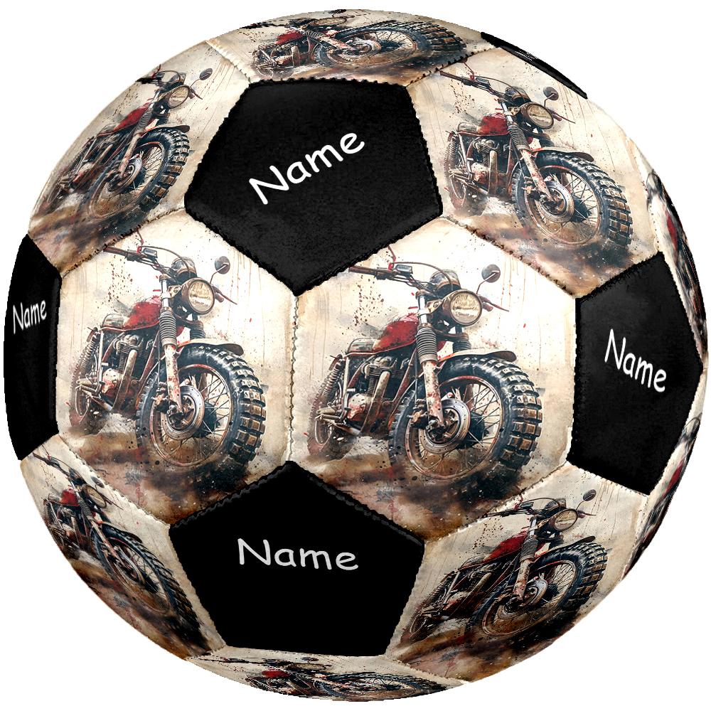 Custom Name Off Road Motorcycles Theme Size 5 Soccer Ball, Suitable for Both Indoor and Outdoor Matches, a Gift Suitable for Everyone.