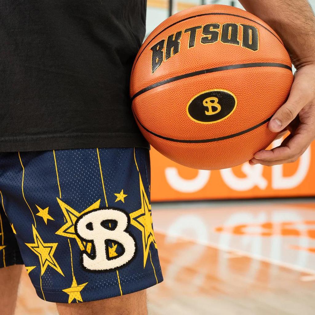 BKTSQD Star Series Men's Mesh Shorts: Summer, Quick-Dry, Loose Fit, Plus Size, Basketball, Running