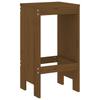 Bar Stool Set 2 pcs Honey Brown 40 x 36 x 75 cm Solid Pine Wood