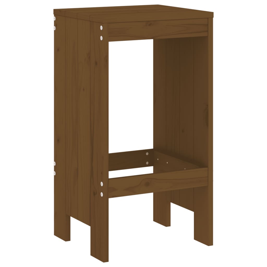 Bar Stool Set 2 pcs Honey Brown 40 x 36 x 75 cm Solid Pine Wood