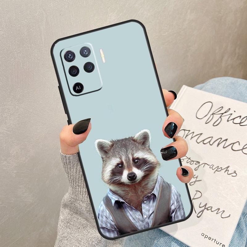 

Cartoon Raccoon Case For Oppo A5 Pro A15 A17 A57 A77 A94 A74 A54 A16 A76 A96 A40 A60 A80 A18 A38 A58 A78 A98 OPPO A57 5G