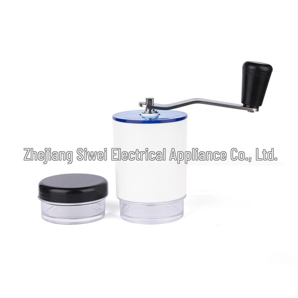 Compact Hand-Crank Coffee Grinder - Portable Manual Ceramic Burr for Home Use