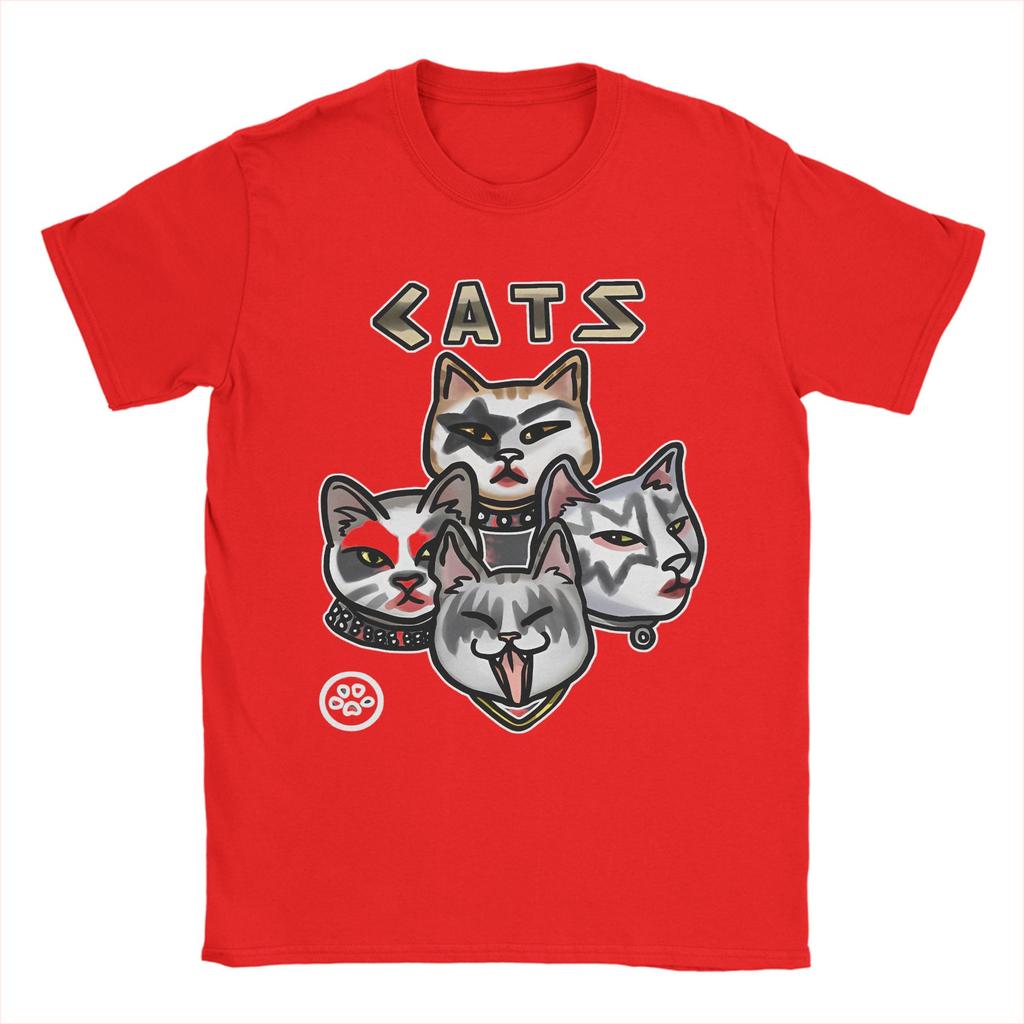 CATS Hamburger T-Shirt  Popular T Shirts Short-Sleeved Awesome Tshirt Summer Cotton O-Neck Oversize Clothing