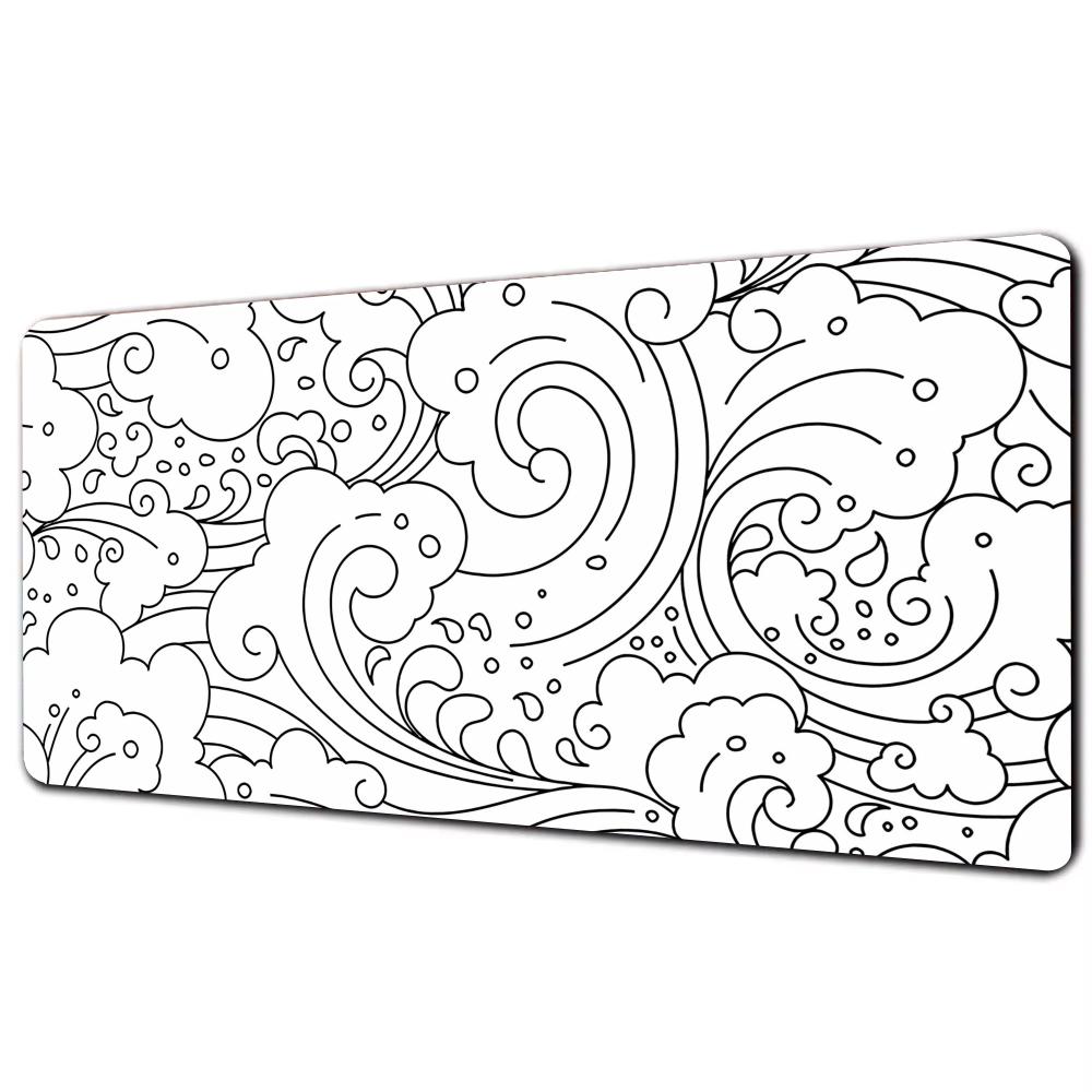 Wave lines Mouse Pad Mous Pad Pc Gamer Computer Accessories Mousepad Gaming Laptop Keyboard Carpet Large Desk Mat rug