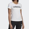 Adidas Color Block Letter Print Sports Fitness Short Sleeve T-Shirt Women Tops White EI4559