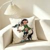 G-Gaston Lagaffe Comic Square Double-Sided printed Pillow Case Bedroom Bedside Pillow Sofa Cushion Cover